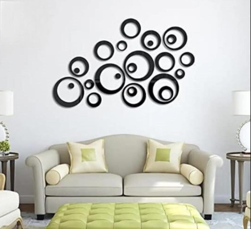 24 Pcs Ring Design MDF Wooden Wall Art