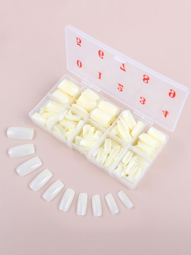 100 Pcs Set Fake Nails - Classic White